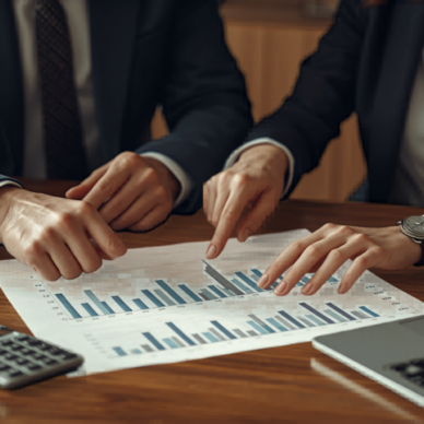 Focused Business Professionals Analyzing Charts (1)